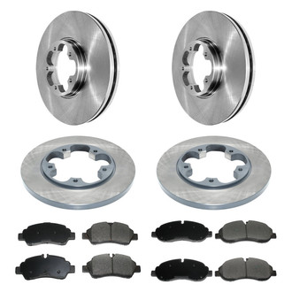 DuraGo® - Premium™ Plain Front and Rear Brake Kit with Semi-Metallic Pads