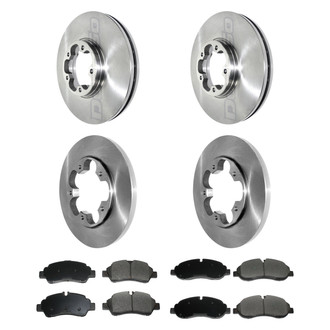 DuraGo® - Premium™ Plain Front and Rear Brake Kit with Semi-Metallic Pads