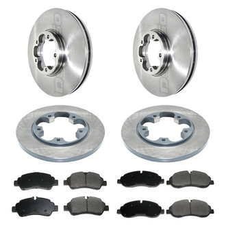 DuraGo® - Premium™ Plain Front and Rear Brake Kit with Semi-Metallic Pads