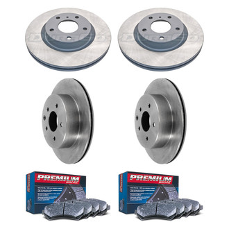 DuraGo® - Premium™ Plain Front and Rear Brake Kit with Semi-Metallic Pads