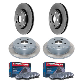 DuraGo® - Premium™ Plain Brake Kit with Semi-Metallic Pads