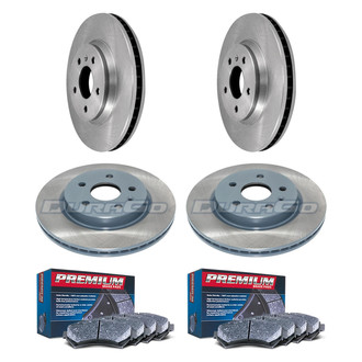 DuraGo® - Premium™ Plain Front and Rear Brake Kit with Semi-Metallic Pads