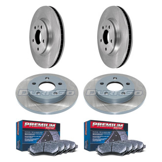 DuraGo® - Premium™ Plain Front and Rear Brake Kit with Semi-Metallic Pads