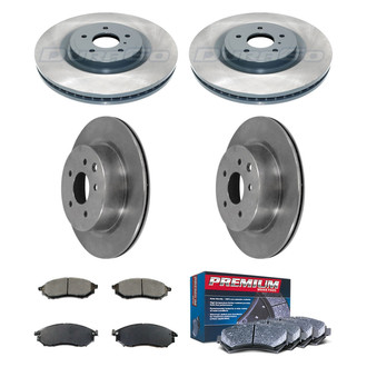 DuraGo® - Premium™ Plain Front and Rear Brake Kit with Semi-Metallic Pads