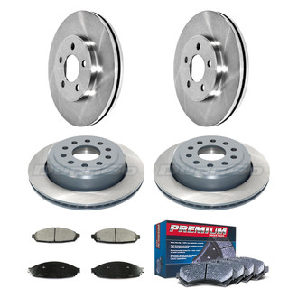 DuraGo® - Premium™ Plain Front and Rear Brake Kit with Semi-Metallic Pads