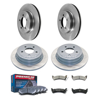 DuraGo® - Premium™ Plain Front and Rear Brake Kit with Semi-Metallic Pads