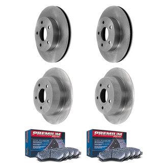 DuraGo® - Premium™ Plain Front and Rear Brake Kit with Semi-Metallic Pads