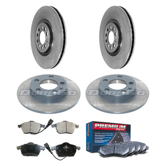 DuraGo® - Premium™ Plain Front and Rear Brake Kit with Semi-Metallic Pads