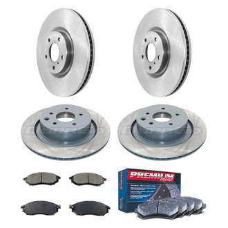 DuraGo® - Premium™ Plain Front and Rear Brake Kit with Semi-Metallic Pads