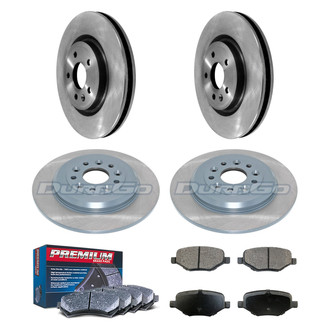 DuraGo® - Premium™ Plain Front and Rear Brake Kit with Semi-Metallic Pads