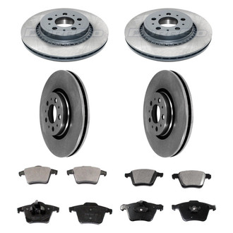 DuraGo® - Premium 1-Piece Plain Brake Kit with Semi-Metallic Brake Pads