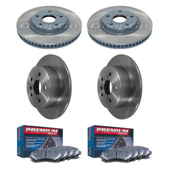 DuraGo® - Premium™ Plain Front and Rear Brake Kit with Semi-Metallic Pads