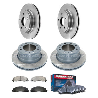 DuraGo® - Premium™ Plain Front and Rear Brake Kit with Semi-Metallic Pads