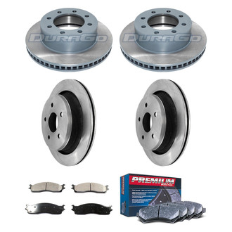 DuraGo® - Premium™ Plain Front and Rear Brake Kit with Semi-Metallic Pads