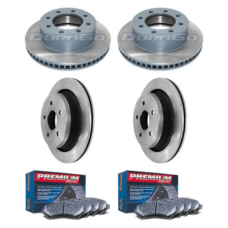 DuraGo® - Premium™ Plain Front and Rear Brake Kit with Semi-Metallic Pads