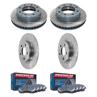 DuraGo® - Premium™ Plain Brake Kit with Semi-Metallic Pads