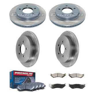 DuraGo® - Premium™ Plain Front and Rear Brake Kit with Semi-Metallic Pads