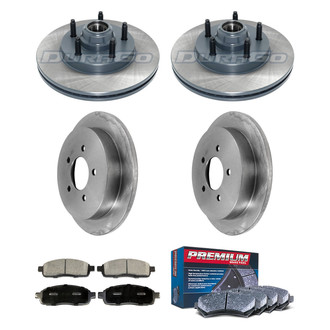 DuraGo® - Premium™ Plain Front and Rear Brake Kit with Semi-Metallic Pads