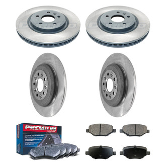 DuraGo® - Premium™ Plain Front and Rear Brake Kit with Semi-Metallic Pads