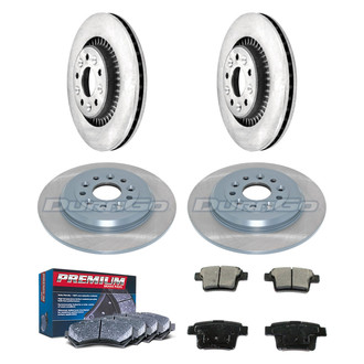 DuraGo® - Premium™ Plain Front and Rear Brake Kit with Semi-Metallic Pads