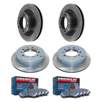 DuraGo® - Premium™ Plain Front and Rear Brake Kit with Semi-Metallic Pads