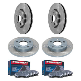 DuraGo® - Premium™ Plain Front and Rear Brake Kit with Semi-Metallic Pads