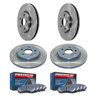 DuraGo® - Premium™ Plain Front and Rear Brake Kit with Semi-Metallic Pads