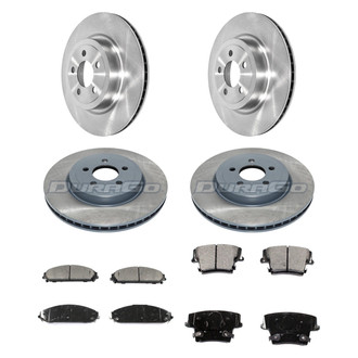 DuraGo® - Premium™ Plain Front and Rear Brake Kit with Semi-Metallic Pads
