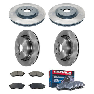 DuraGo® - Premium™ Plain Front and Rear Brake Kit with Semi-Metallic Pads