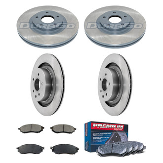 DuraGo® - Premium™ Plain Front and Rear Brake Kit with Semi-Metallic Pads