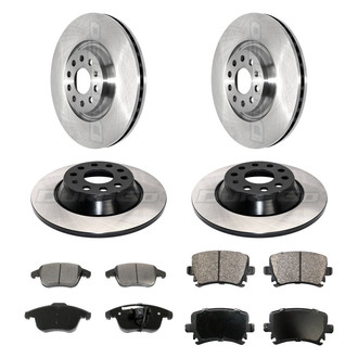 DuraGo® - Premium™ Plain Front and Rear Brake Kit with Semi-Metallic Pads