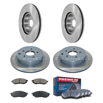 DuraGo® - Premium™ Plain Front and Rear Brake Kit with Semi-Metallic Pads
