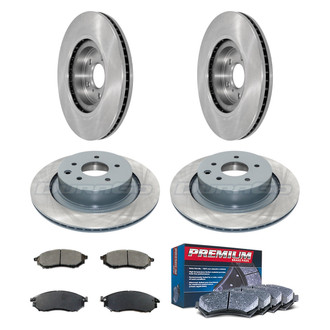 DuraGo® - Premium™ Plain Front and Rear Brake Kit with Semi-Metallic Pads