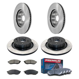 DuraGo® - Premium™ Plain Front and Rear Brake Kit with Semi-Metallic Pads
