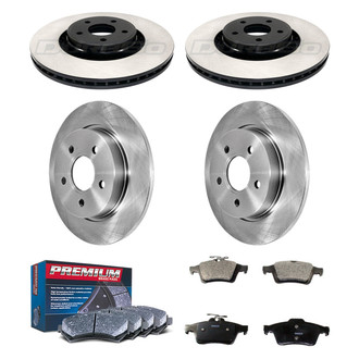 DuraGo® - Premium™ Plain Front and Rear Brake Kit with Semi-Metallic Pads
