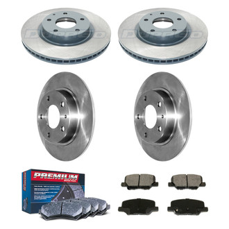 DuraGo® - Premium™ Plain Front and Rear Brake Kit with Semi-Metallic Pads