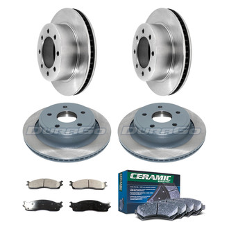 DuraGo® - Plain Front and Rear Brake Kit with Ceramic Pads