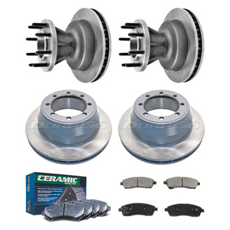 DuraGo® - Plain Front and Rear Brake Kit with Ceramic Pads