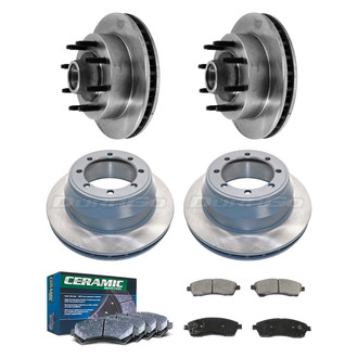 DuraGo® - Plain Front and Rear Brake Kit with Ceramic Pads