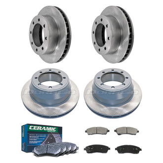 DuraGo® - Plain Front and Rear Brake Kit with Ceramic Pads