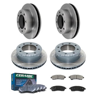 DuraGo® - Plain Front and Rear Brake Kit with Ceramic Pads