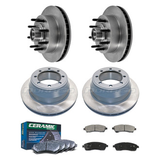DuraGo® - Plain Front and Rear Brake Kit with Ceramic Pads