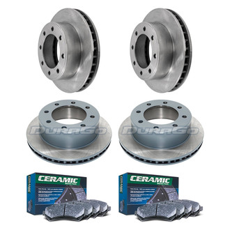 DuraGo® - Plain Front and Rear Brake Kit with Ceramic Pads