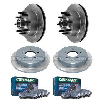 DuraGo® - Plain Front and Rear Brake Kit with Ceramic Pads