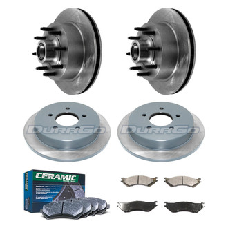 DuraGo® - Plain Front and Rear Brake Kit with Ceramic Pads