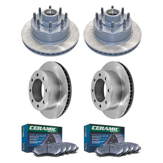 DuraGo® - Plain Front and Rear Brake Kit with Ceramic Pads