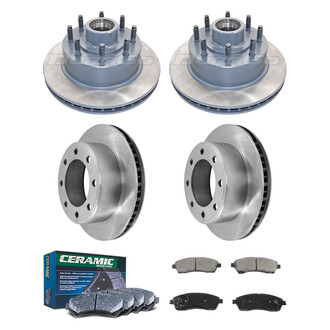 DuraGo® - Plain Front and Rear Brake Kit with Ceramic Pads