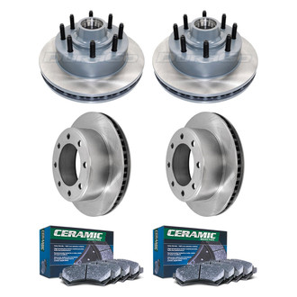 DuraGo® - Plain Front and Rear Brake Kit with Ceramic Pads