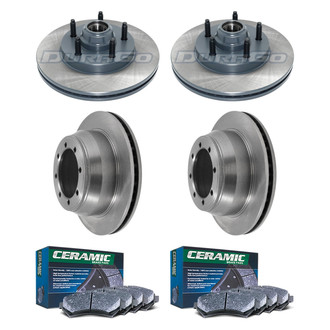 DuraGo® - Plain Front and Rear Brake Kit with Ceramic Pads