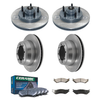 DuraGo® - Plain Front and Rear Brake Kit with Ceramic Pads